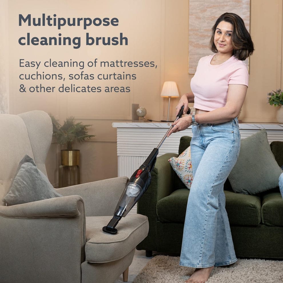 A AGARO Regal Plus 2-in-1 Upright Vacuum Cleaner 800W | Powerful 6.5kPa Suction | Handheld & Stick Vacuum for Home Cleaning | Bagless Design.