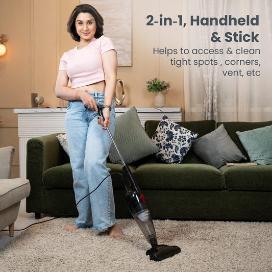 A AGARO Regal Plus 2-in-1 Upright Vacuum Cleaner 800W | Powerful 6.5kPa Suction | Handheld & Stick Vacuum for Home Cleaning | Bagless Design.